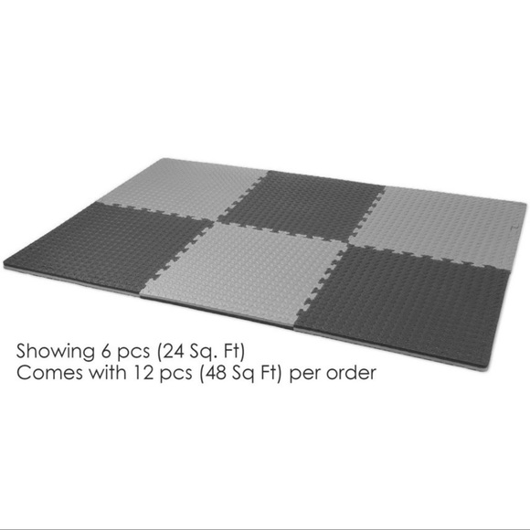 XSPEC 1" THICK REVERSIBLE EVA FOAM MAT, 12 PCS 48 SQ FT, BLACK & GREY - Picture 4 of 6